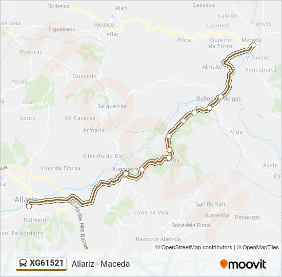 XG61521 Bus Line Map