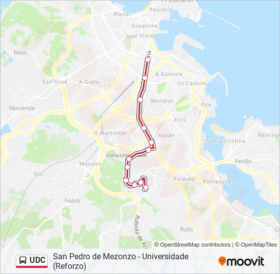 UDC Bus Line Map