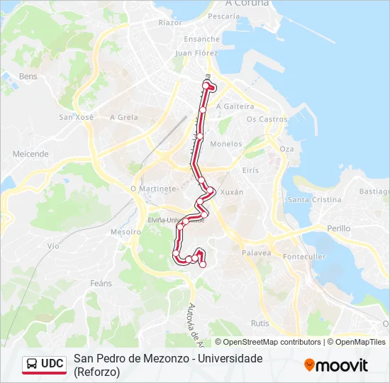 UDC Bus Line Map