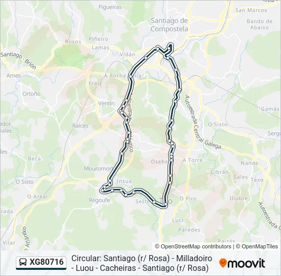 XG80716 Bus Line Map