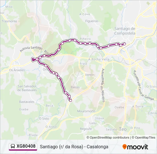 XG80408 Bus Line Map