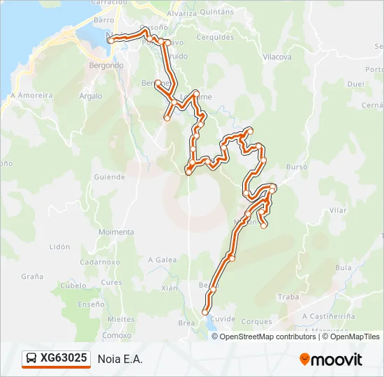 XG63025 Bus Line Map