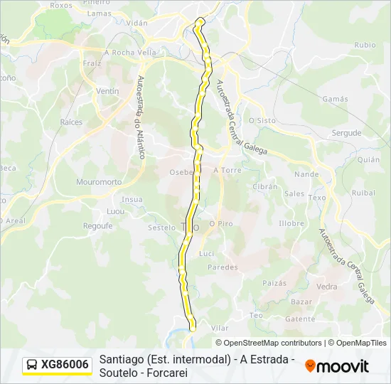 XG86006 Bus Line Map