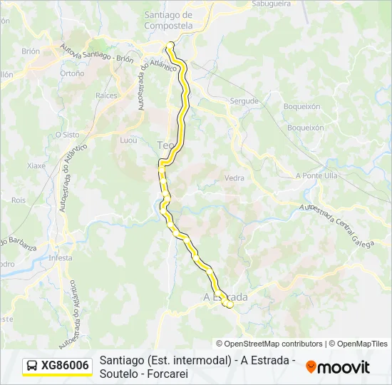 XG86006 Bus Line Map