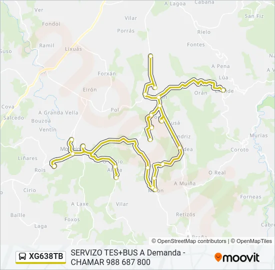 XG638TB Bus Line Map
