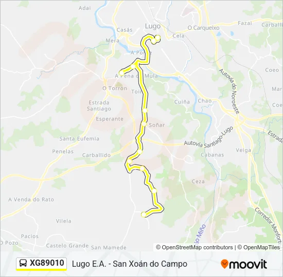 XG89010 Bus Line Map