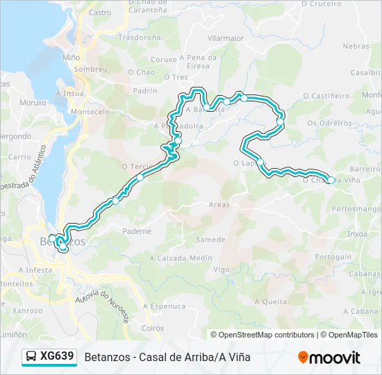 XG639 Bus Line Map