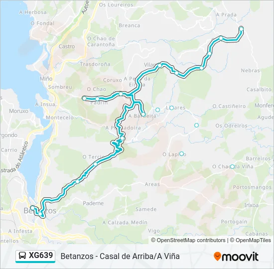 XG639 Bus Line Map