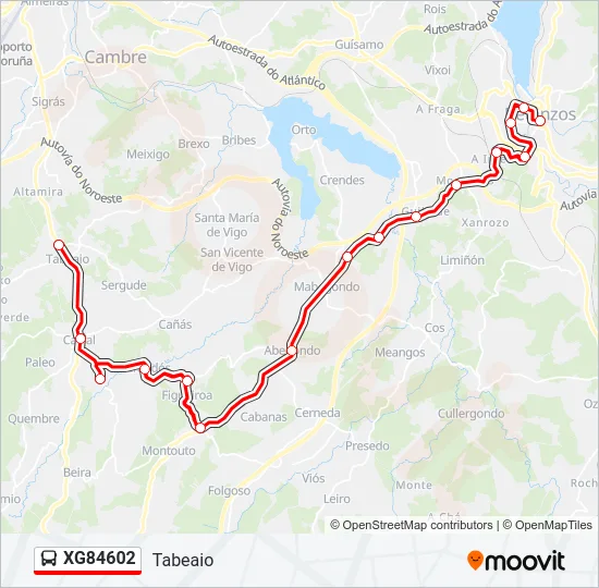 XG84602 Bus Line Map