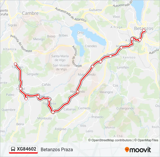 XG84602 Bus Line Map