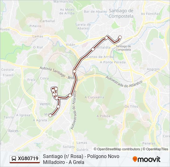 XG80719 bus Line Map