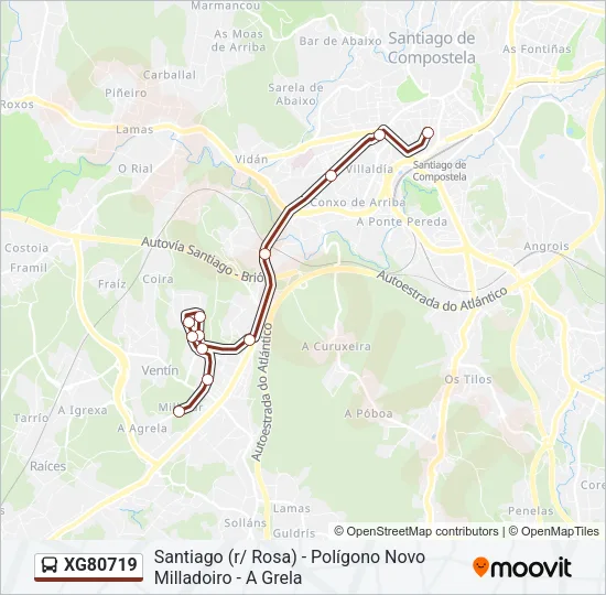 XG80719 Bus Line Map