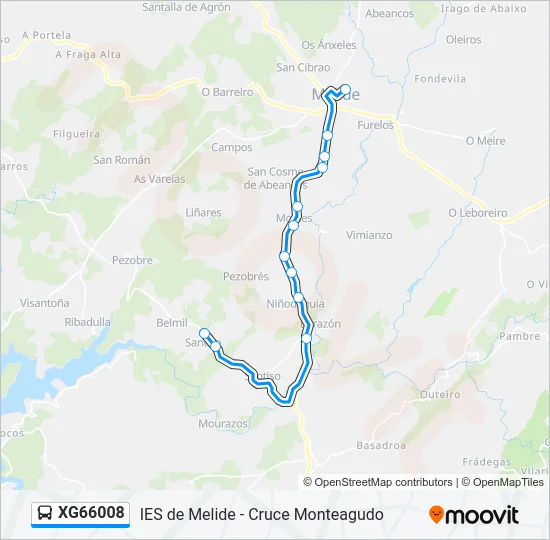 XG66008 Bus Line Map