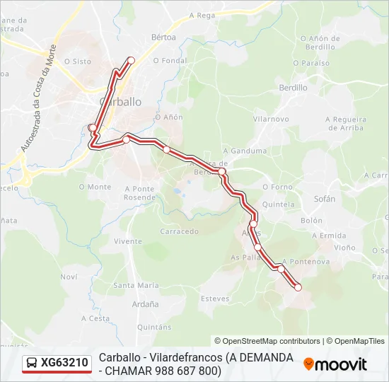 XG63210 Bus Line Map