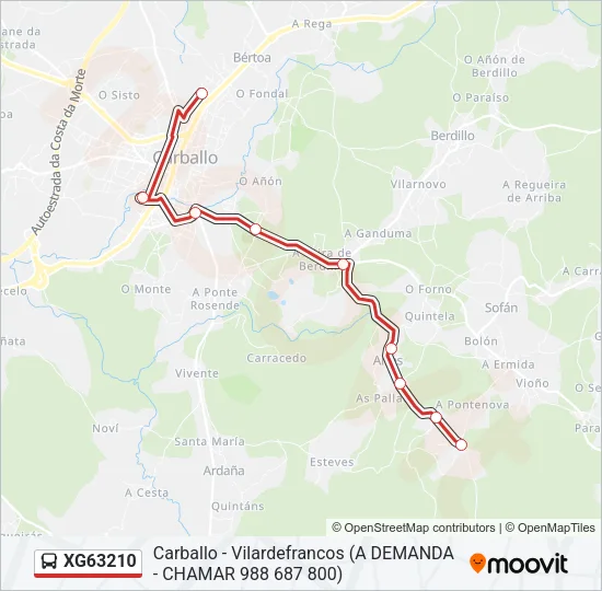 XG63210 Bus Line Map