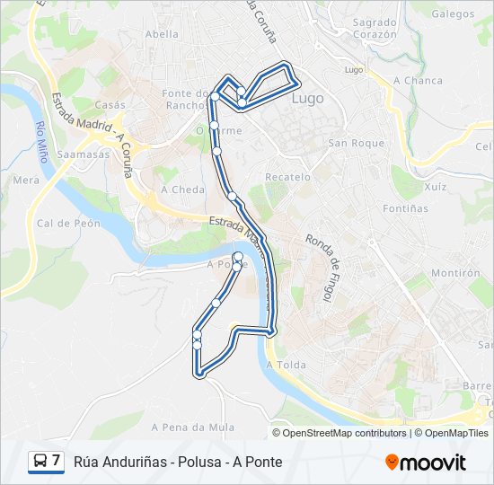 7 bus Line Map