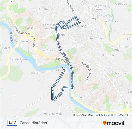 7 Bus Line Map