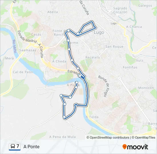 7 Bus Line Map