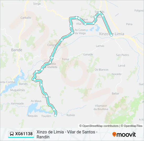 XG61138 Bus Line Map