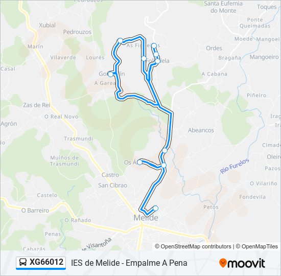 XG66012 bus Line Map