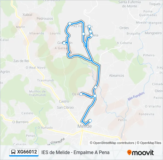 XG66012 Bus Line Map