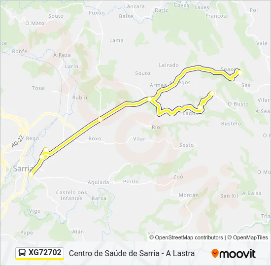 XG72702 Bus Line Map