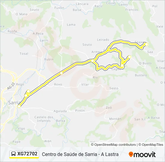 XG72702 Bus Line Map