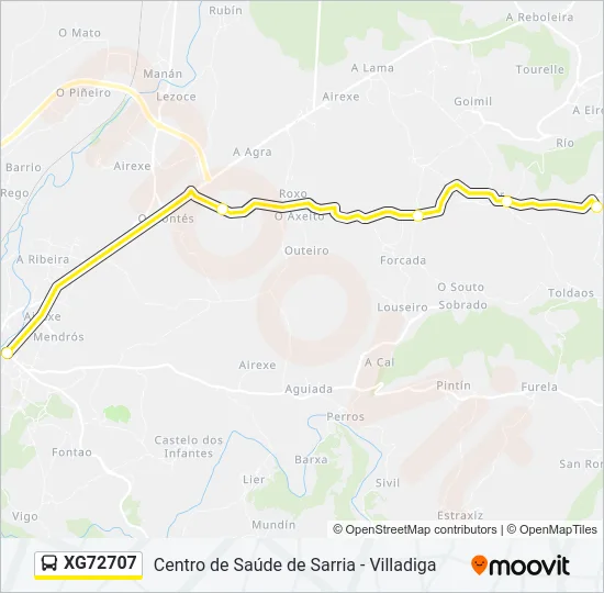 XG72707 Bus Line Map