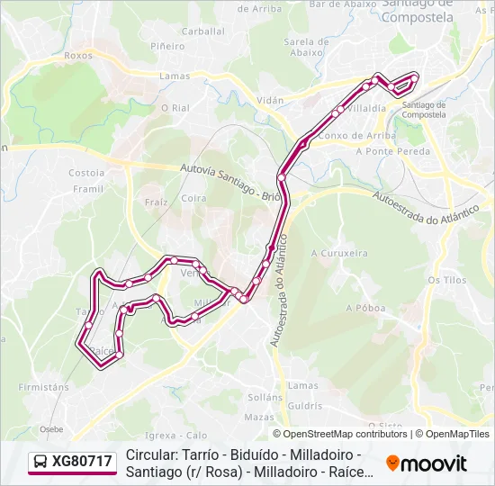 XG80717 Bus Line Map