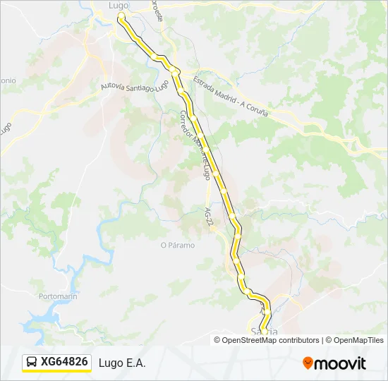 XG64826 Bus Line Map
