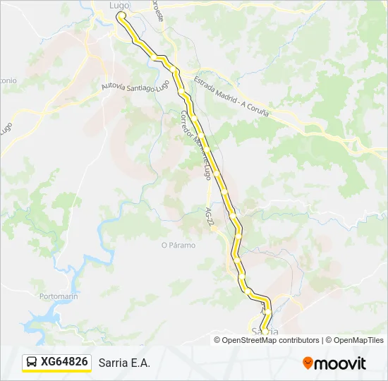 XG64826 Bus Line Map