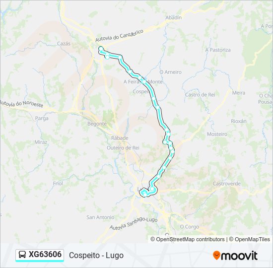 XG63606 bus Mapa de línia