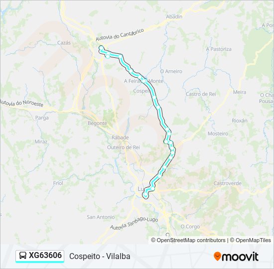 XG63606 bus Mapa de línia