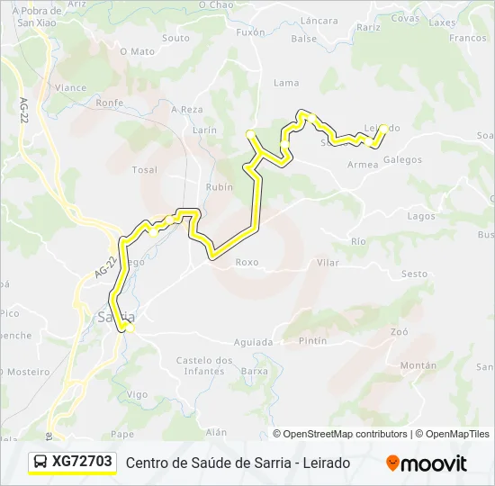 XG72703 Bus Line Map