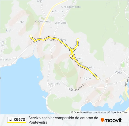 XG673 Bus Line Map