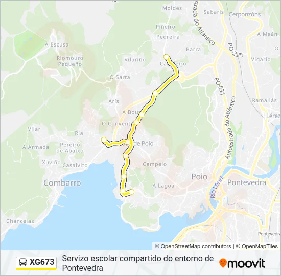 XG673 Bus Line Map