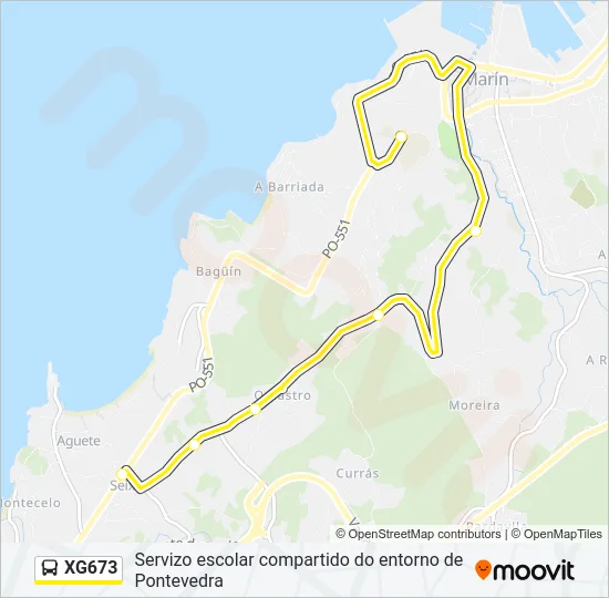 XG673 Bus Line Map