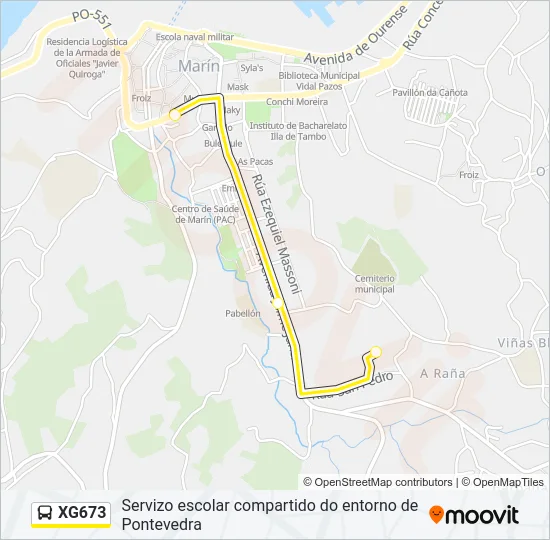 XG673 Bus Line Map