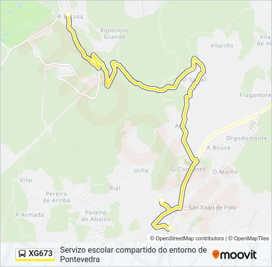 XG673 Bus Line Map