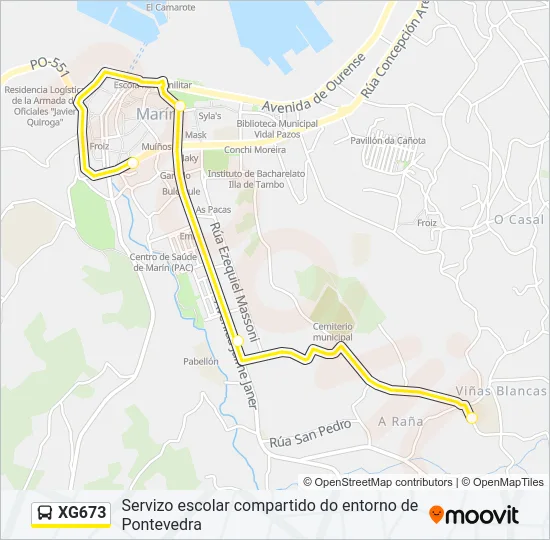 XG673 Bus Line Map