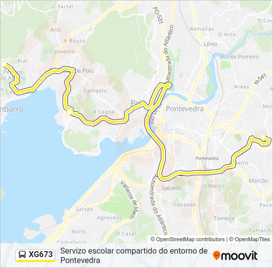 XG673 Bus Line Map