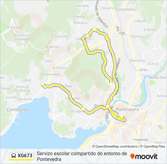 XG673 Bus Line Map