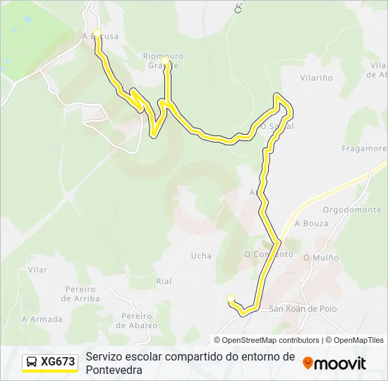 XG673 Bus Line Map