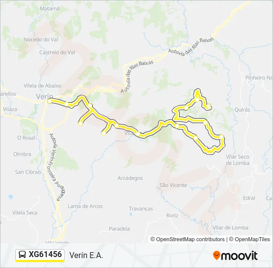 XG61456 Bus Line Map