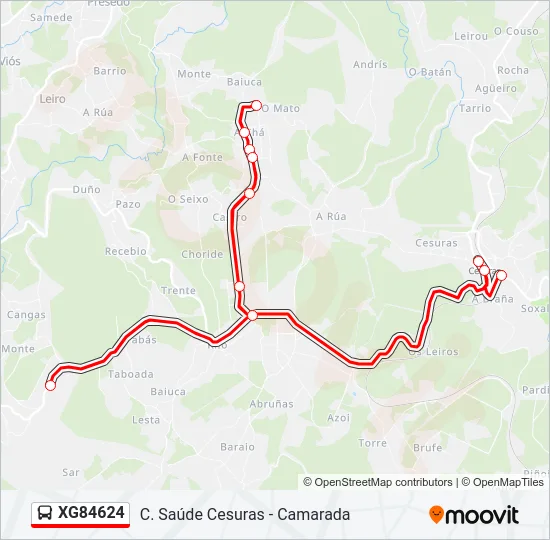 XG84624 Bus Line Map