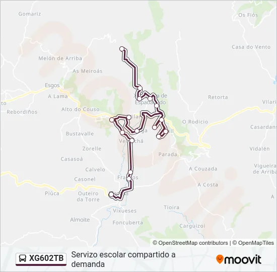 XG602TB Bus Line Map