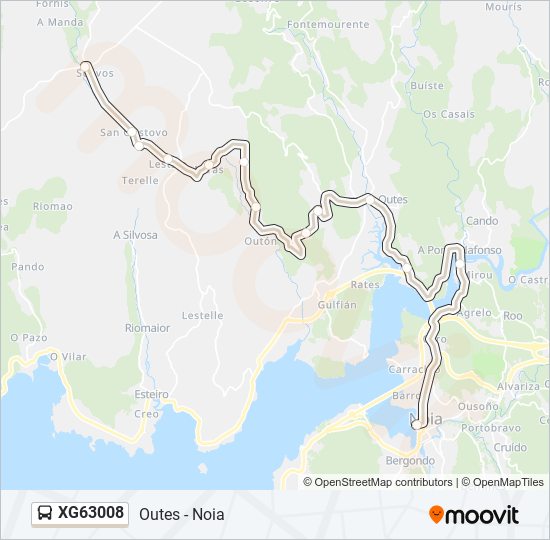 XG63008 bus Line Map