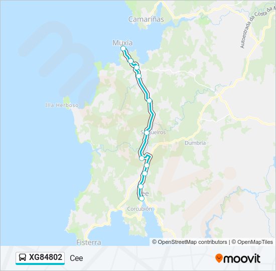 XG84802 bus Mapa de línia