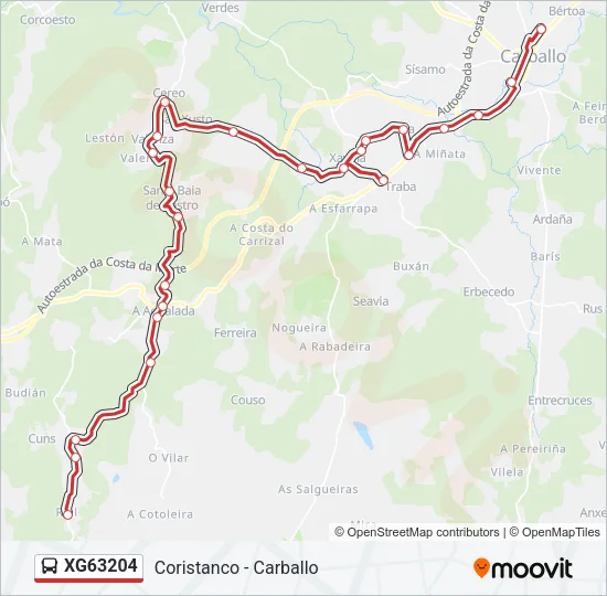 XG63204 Bus Line Map