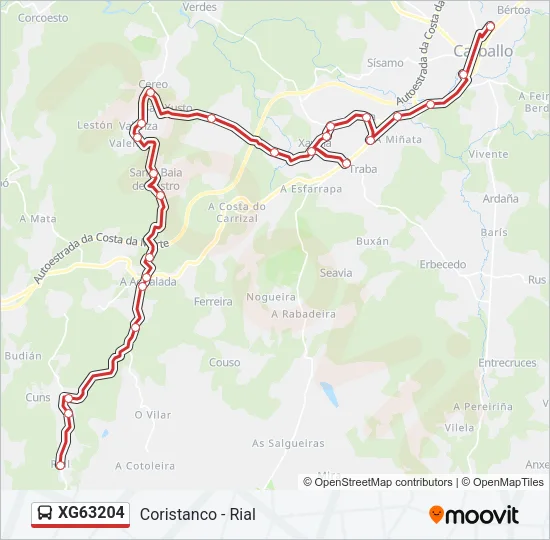 XG63204 Bus Line Map